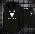Markhor printed Track suit in Sleeve less hoodie style premium quality. 