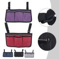 Camping Chair Armrest Storage Bag Wheelchair Beach Chair Side Bag With Reflective Strip For Fishing Camping Organizer Pouch. 