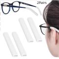 **2 Pairs Glasses Anti-slip Black Cover Ear Hook Silicone Holder For Sunglasses Eyeglass Leg Temple Tips Black White Brown.