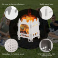 Lixada Titanium/Stainless steel Outdoor Camping Stove Portable Ultralight Folding Wood Stove Pocket Stove Camping Fishing Hiking. 