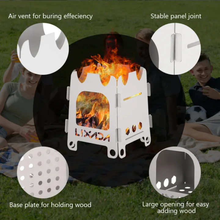 Lixada%20Titanium/Stainless%20steel%20Outdoor%20Camping%20Stove%20Portable%20Ultralight%20Folding%20Wood%20Stove%20Pocket%20Stove%20Camping%20Fishing%20Hiking%20-%20Image%204