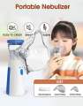 New Portable Mesh Nebulizer, Silent and Compact Nebulizer Machine for Adult and Kids, Travel and Household Use, Steam Inhaler for Cold and Cough - Quick Relief, Vaporizer, Baf Machine With Respiratory Mask, Effective for Cough, Asthma, Bronchitis (Unique). 