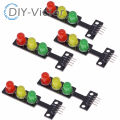 5PCS 5V Traffic Light LED Display Module 5mm Red Yellow Green LED RGB -Traffic Light for Traffic Light System Model. 