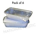 Alumunium Disposable boxes For food packing and macking pack of 6 Pcs. 