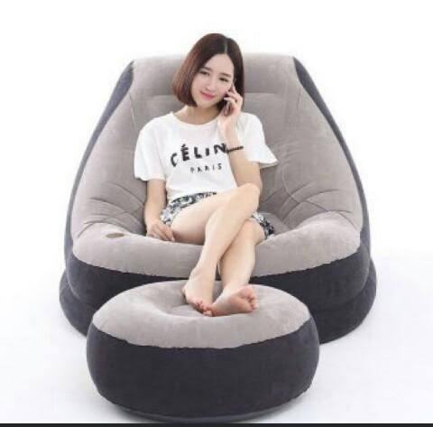 Intex Ultra Lounge Armchair With Footrest Inflatable Air Chair Sofa ...
