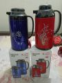 Metalic Thermal Vaccum Flask jug Push button system Multicolor- 1 liter. 