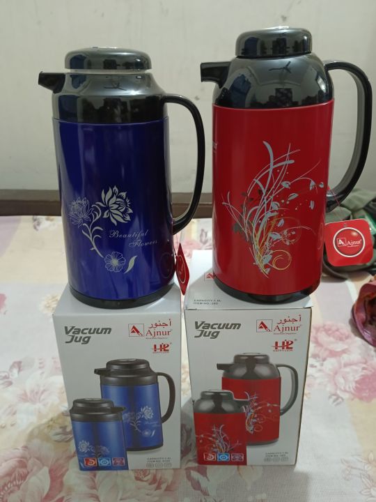 Metalic%20Thermal%20Vaccum%20Flask%20jug%20Push%20button%20system%20Multicolor-%201%20liter%20-%20Image%202