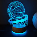 Basketball 3D Colorful LED Night Light Basketball Circle Bedside Desk Lamp Bedroom Decoration Holiday Birthday . 