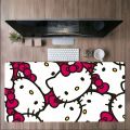 kawaii Tiling Pattern Hello k-Kitty pink bow SRO Mouse Pad Non-slip Lockedge Thickened Desktop MousePad Large Office Student. 