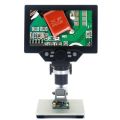G1200 7inch Jewelry electronic portable 12MP 1-1200X digital HD Lcd microscope for soldering. 