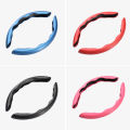 Universal Non-Slip 2 Halves Car Steering Wheel Cover Carbon Fiber Silicone Booster Cover Auto Anti-skid Accessories. 