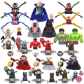 Blind Box Mini Building Blocks TV6204 Figures Big Goblin Spiderman Iron Man Venom Captain Hawk Deadpool Armor Christmas  Toy. 