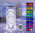 16 color RGB crystal desk lamp Rose lamp touch adjustable bedroom decorative price 1400. 
