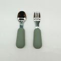Baby Gadgets Tableware Set Children Utensil Stainless Steel Toddler Dinnerware Cutlery Cartoon Infant Food Feeding Spoon Fork. 