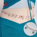 Belly Dance Performance Accessories for Women's Customized Exquisite Pearl Belt Girl's Oriental Belly Dancing Waist Chain.
