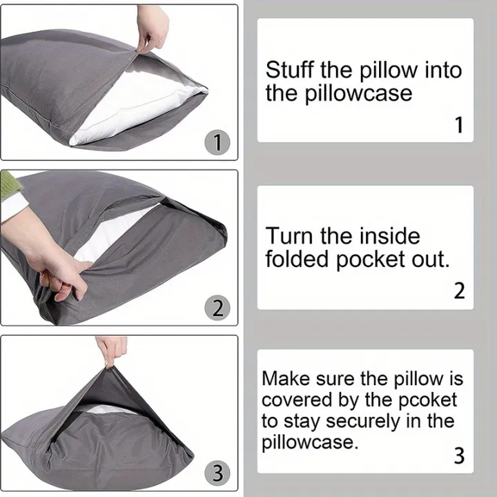 1pc%20100%25%20Cotton%20brushed%20Color%20block%20Pillowcases%20,%20Super%20Soft%20and%20Cozy,%20Wrinkle,%20Fade,%20Resistant%20with%20Envelope%20Closure%20-%20Image%202
