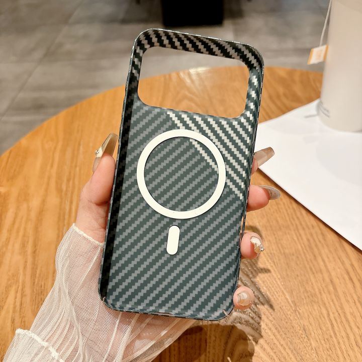 Carbon%20Fiber%20Magnetic%20Charge%20Protection%20Phone%20Case%20For%20Magsafe%20iPhone%2017%20Air%2016%2015%20PM%2014%20Plus%2013%2012%2011%20Pro%20Max%20Hard%20PC%20Cover%20-%20Image%205