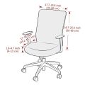 1pc Solid Color Jacquard Office Chair Slipcover Durable Elastic Computer Chair Cover Suitable for Gaming Room Funda De Silla.