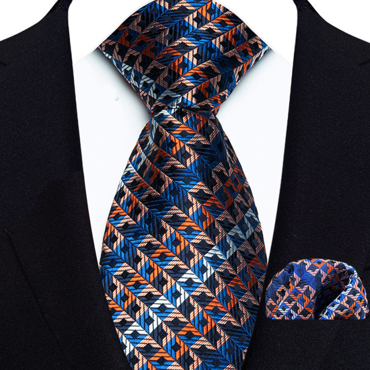 Luxury%208CM%20Tie%20For%20Man%20Suit%20Set%20Paisley%20Floral%20Solid%20Necktie%20Handkerchief%20Set%20Pocket%20Square%20Business%20Wedding%20Party%20Gravat%20-%20Image%205