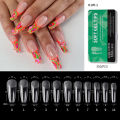 PINPAI Clear Acrylic Long Fake Nails Capsules Almond French Coffin Full Half Cover False Nails Artificial Nail Soft Gel Tips. 