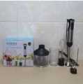 Hand Blender,  4-in-1 Immersion Blender, Stick Blender, 6 Speed Control, Hand Mixer Sets Includes Food Chopper, Egg Whisk, and BPA-Free Beaker (600ml), 400W, Black. 