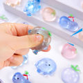 20pcs Mini Transparent Fruit Mochi Squishy Stress Relief Toys for Kids Birthday Party Favors Prizes Guest Gifts Goodie Filler. 