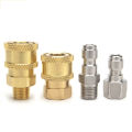 Pressure Washer Connector Coupling Quick Release Adapter 1/4" Male Fitting Connection Car Washing Garden Joints. 