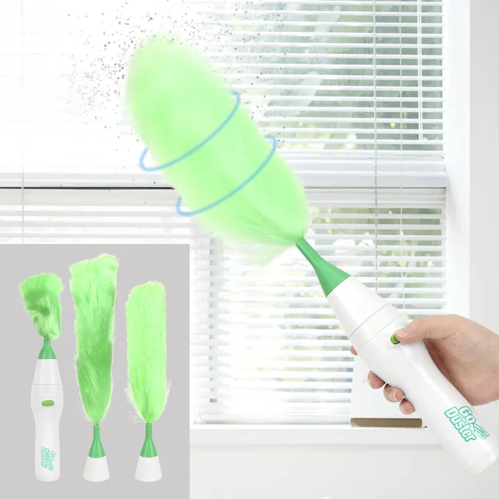 Multifunctional Electric Feather Duster Window Bookshelf Dust Cleaner ...