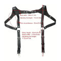 Men's Knight Brown PU Leather Suspenders Fashion Suit Shirt Suspenders Belt For Party Club Costume Men . 
