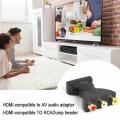 HDMI To AV Wire Connector AV Digital Signal HDMI To 3 RCA Audio Adaptor Component Converter For PC Projector Tablet HD TV BOX. 