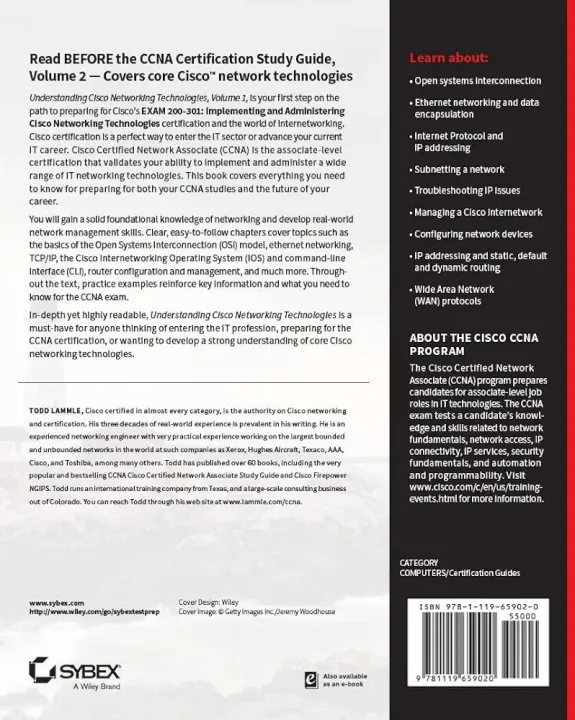Todd%20Lammle%0A%0AUnderstanding%20Cisco%20Networking%20Technologies,%20Volume%201:%20Exam%20200-301%20(CCNA%20Certification)%20-%20Image%202