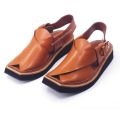 Premium Quality Tan Leather Kaptaan Chapal Peshawari Sandel Imran Khan Chappal. 