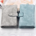 New women's short wallet European and American retro simple fashion all-match multiple card slots handbag student coin zipper co. 