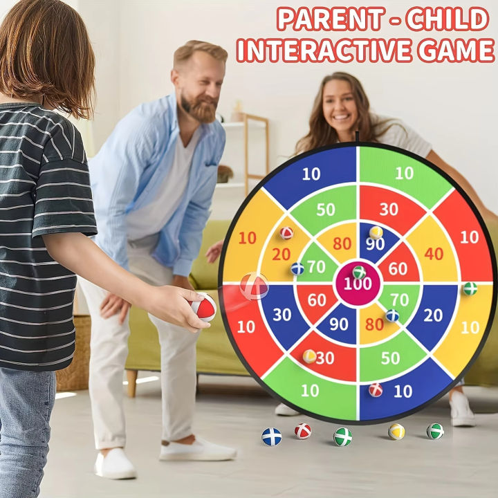 Sticky Ball Sports Toy Large Dart Target Plate Board Family Interactive Game Educational Arithmetic Indoor Outdoor Fun Party Pla