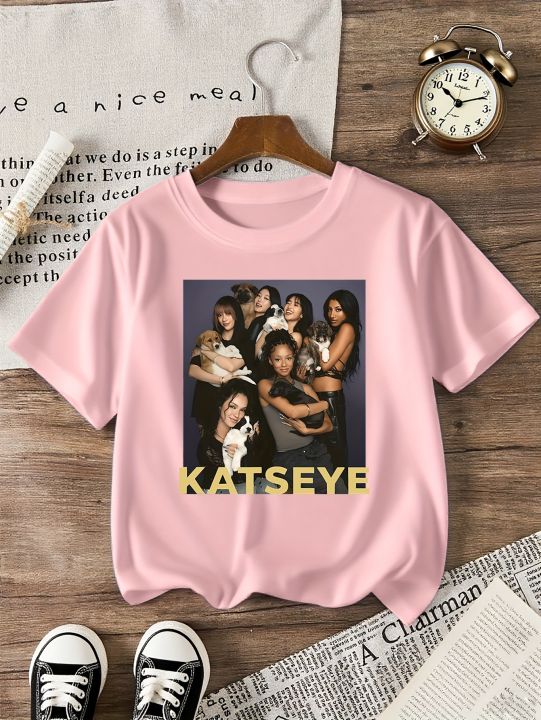 Girls'%20graphic%20T-shirt%20suitable%20for%20children%20featuring%20KATSEYE%20print%20design%20casual%20short%20sleeves%20crew%20neck%20-%20Image%203