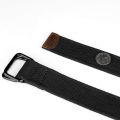 Plus Size 100-190cm Big&Tall Mens Double Ring Buckle Cotton Canvas Cloth Fabric Belts Web Black Waist Jeans. 