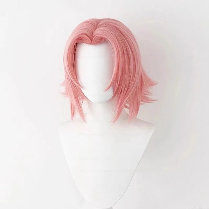 Anime%20Haruno%20Sakura%20Wig%20Short%20Pink%20Heat%20Resistant%20Girl%20Synthetic%20Hair%20Play%20Role%20Patry%20Wigs%20-%20Image%204