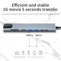 Usb 8In1 7in2 7in1 3in1 11in 1 Type C  To 4k HdTV Hub Adapter Sd Tf Rj45 Card Reader Pd Fast Charge For Macbook laptop Computer. 
