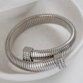 European and American Ins Internet celebrity elastic bracelets with unique style, fashionable, simple and high-end stainless ste. 