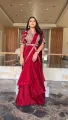 saree model frock. 