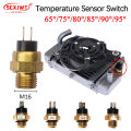 M16 65/75/80/85/90/95° Durable Brass Motorcycle Radiator Coolant Fan Water Temperature Thermostat Switch Efficient Performance. 