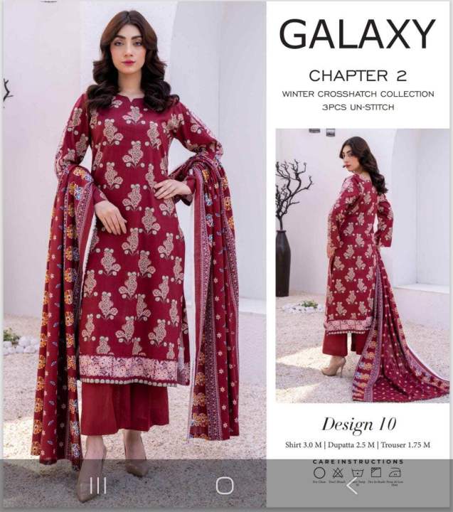 Women Winter Unstitched 3 Piece Printed Suit – light khaddar stuff ...