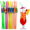 20/50pcs Umbrella Drinking Straw Tropical Style for Drink Juice Summer Hawaiian Party Supplies Birthday Party Decor JXB. 