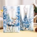 10/20/50pcs Blue Christmas Candy Bags Santa Claus Snowman Gift Handheld Bags Christmas Decor 2025 Winter Holiday Party Favors.