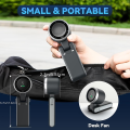 Strong Wind 5-Speed LED Display 180° Foldable Handheld & Neck Fan, Turbo Portable Cooling Fan for Travel Outdoor Office. 
