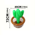 Inflatable Cactus Potted Plant Pool Float - Tropical Style Decor for Pool & Party, Easy to Inflate & Durable PVC Material. 