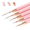 5pcs Nail Art Liner Brush Set UV Gel Nail Brushes Kits French Stripe Line Painting Drawing Flower Pen Professional Manicure Tool.