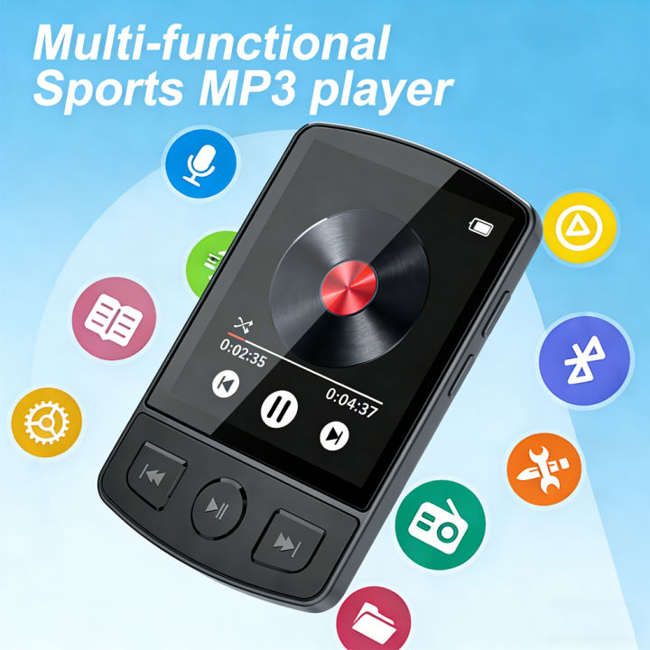 MP4%20MP3%20Player%201.8-inch%20Sport%20Clip%20Walkman%20Bluetooth%20MP3%20Player%20Portable%20Lossless%20Music%20Player%20supports%20E-book%20Recorder%20FM%20Radio%20-%20Image%202