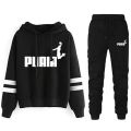 Autumn Winter Jogging Women's Tracksuit Casual Sports Suit Loose and Comfortable Daily Stripe Hoodie Two Piece Set Matching Sets. 
