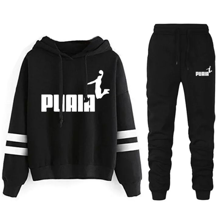Autumn Winter Jogging Women's Tracksuit Casual Sports Suit Loose and Comfortable Daily Stripe Hoodie Two Piece Set Matching Sets